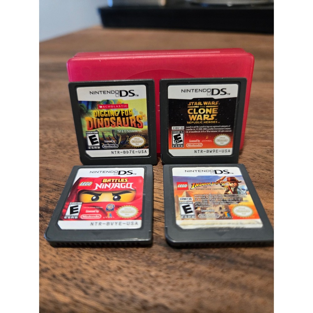 Nintendo DS Game Lot Star Wars LEGO Indiana Jones Ninjago Digging for Dinosaurs